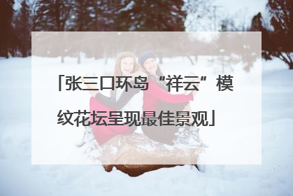 张三口环岛“祥云”模纹花坛呈现最佳景观