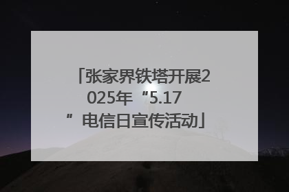 张家界铁塔开展2025年“5.17”电信日宣传活动