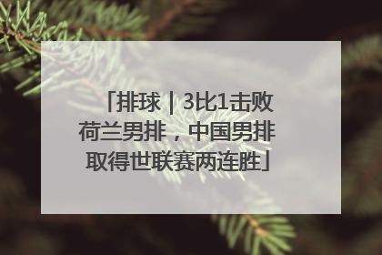 排球｜3比1击败荷兰男排，中国男排取得世联赛两连胜