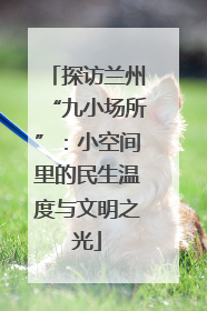 探访兰州“九小场所”：小空间里的民生温度与文明之光