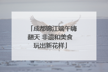 成都锦江端午嗨翻天 非遗和美食玩出新花样