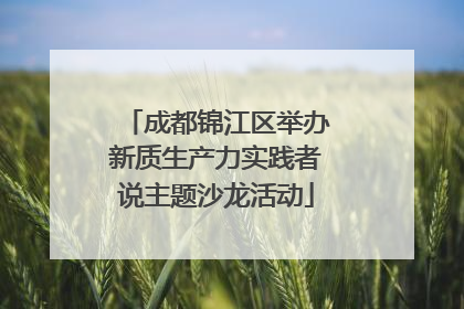 成都锦江区举办新质生产力实践者说主题沙龙活动