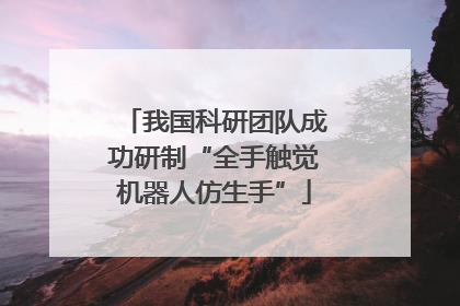 我国科研团队成功研制“全手触觉机器人仿生手”
