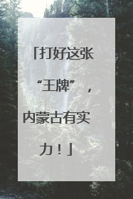 打好这张“王牌”，内蒙古有实力！