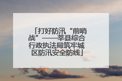 打好防汛“前哨战”——莘县综合行政执法局筑牢城区防汛安全防线