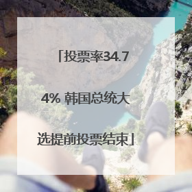 投票率34.74% 韩国总统大选提前投票结束