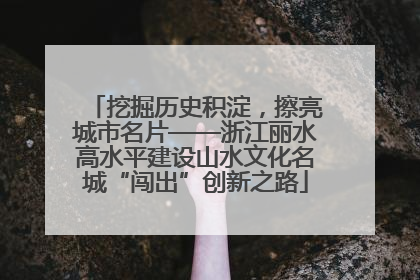 挖掘历史积淀，擦亮城市名片——浙江丽水高水平建设山水文化名城“闯出”创新之路