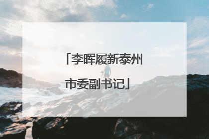 李晖履新泰州市委副书记