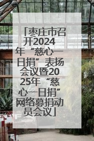 枣庄市召开2024年“慈心一日捐”表扬会议暨2025年“慈心一日捐”网络募捐动员会议