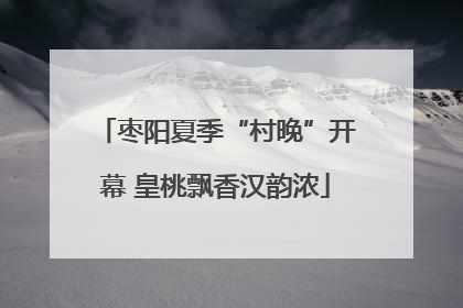 枣阳夏季“村晚”开幕 皇桃飘香汉韵浓