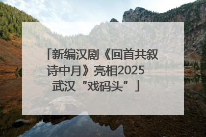 新编汉剧《回首共叙诗中月》亮相2025武汉“戏码头”