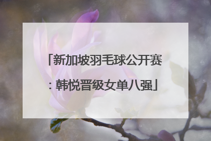 新加坡羽毛球公开赛：韩悦晋级女单八强