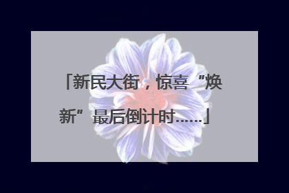 新民大街，惊喜“焕新”最后倒计时……