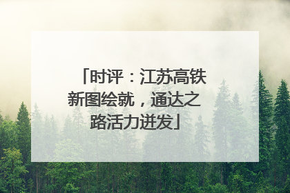 时评：江苏高铁新图绘就，通达之路活力迸发