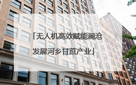 无人机高效赋能澜沧发展河乡甘蔗产业