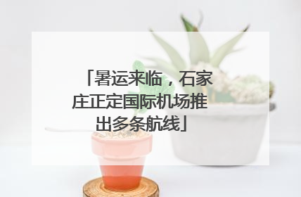 暑运来临，石家庄正定国际机场推出多条航线