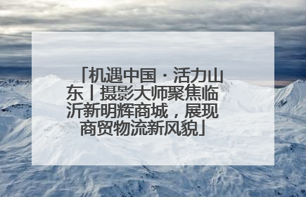 机遇中国・活力山东丨摄影大师聚焦临沂新明辉商城，展现商贸物流新风貌