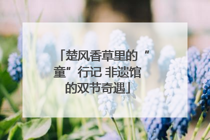 楚风香草里的“童”行记 非遗馆的双节奇遇