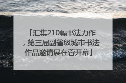 汇集210幅书法力作，第三届副省级城市书法作品邀请展在蓉开幕