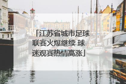 江苏省城市足球联赛火爆继续 球迷观赛热情高涨
