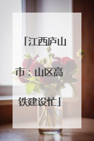 江西庐山市：山区高铁建设忙