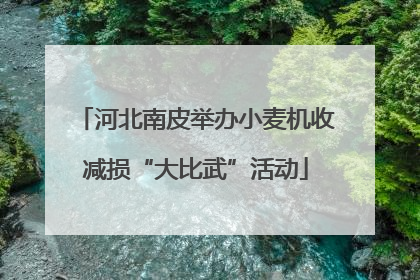 河北南皮举办小麦机收减损“大比武”活动