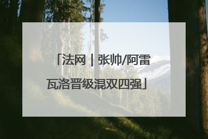 法网｜张帅/阿雷瓦洛晋级混双四强