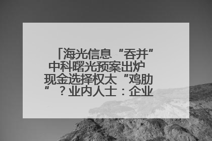 海光信息“吞并”中科曙光预案出炉 现金选择权太“鸡肋”？业内人士：企业不想大量现金流出