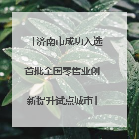 济南市成功入选首批全国零售业创新提升试点城市