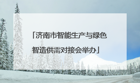 济南市智能生产与绿色智造供需对接会举办