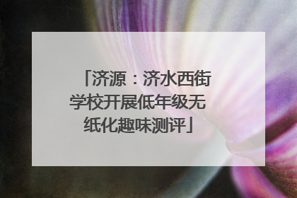 济源：济水西街学校开展低年级无纸化趣味测评