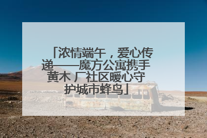 浓情端午，爱心传递——魔方公寓携手黄木 厂社区暖心守护城市蜂鸟