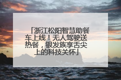 浙江松阳智慧助餐车上线！无人驾驶送热餐，银发族享舌尖上的科技关怀