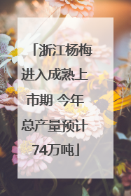 浙江杨梅进入成熟上市期 今年总产量预计74万吨