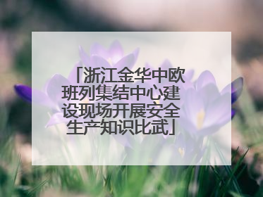 浙江金华中欧班列集结中心建设现场开展安全生产知识比武