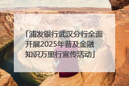 浦发银行武汉分行全面开展2025年普及金融知识万里行宣传活动
