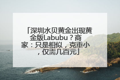 深圳水贝黄金出现黄金版Labubu？商家：只是相似，克重小，仅需几百元