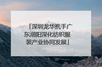 深圳龙华携手广东潮阳深化纺织服装产业协同发展