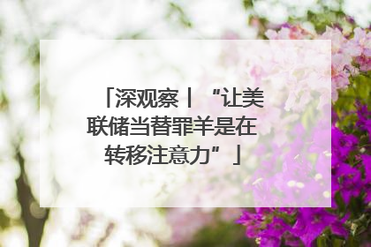 深观察丨“让美联储当替罪羊是在转移注意力”