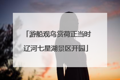 游船观鸟赏荷正当时 辽河七星湖景区开园