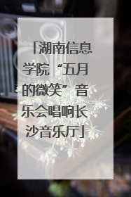 湖南信息学院“五月的微笑”音乐会唱响长沙音乐厅