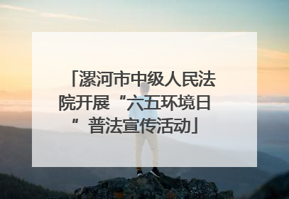 漯河市中级人民法院开展“六五环境日”普法宣传活动