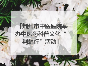 荆州市中医医院举办中医药科普文化“荆楚行”活动