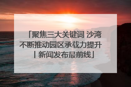 聚焦三大关键词 沙湾不断推动园区承载力提升丨新闻发布最前线