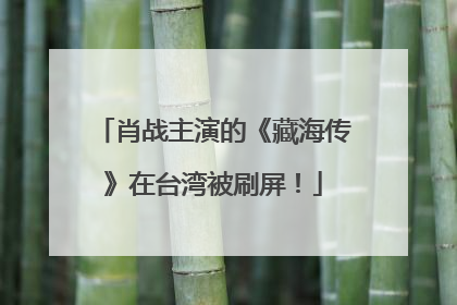 肖战主演的《藏海传》在台湾被刷屏！