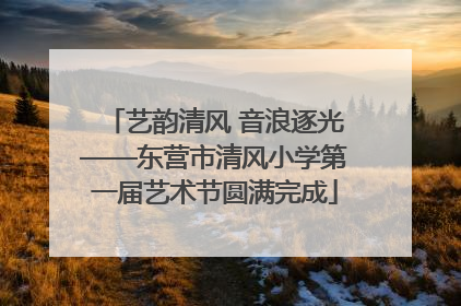 艺韵清风 音浪逐光——东营市清风小学第一届艺术节圆满完成