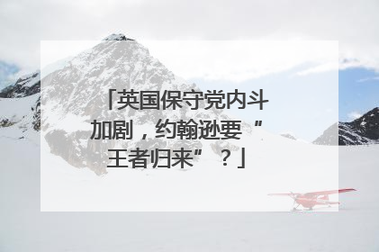英国保守党内斗加剧，约翰逊要“王者归来”？