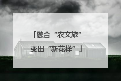 融合“农文旅” 变出“新花样”