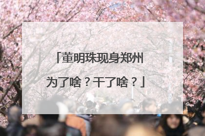 董明珠现身郑州 为了啥？干了啥？