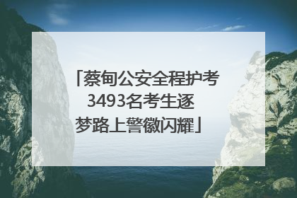 蔡甸公安全程护考 3493名考生逐梦路上警徽闪耀